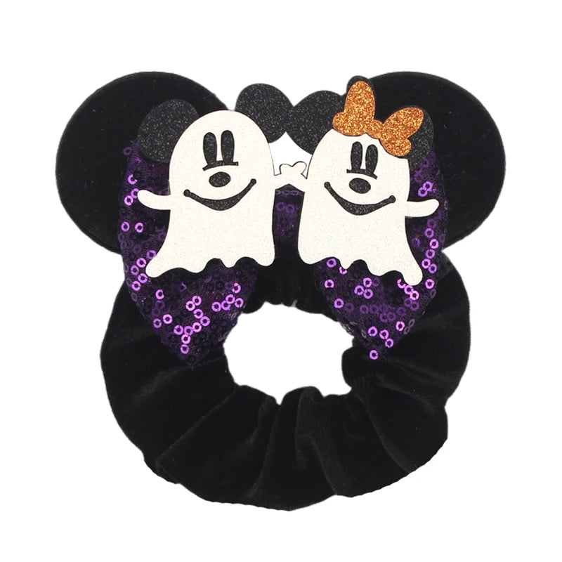 Women Ears Hair Scrunchies Velvet Hairbands For Girls Sequins Bows Headband Women Tri lifestyle view