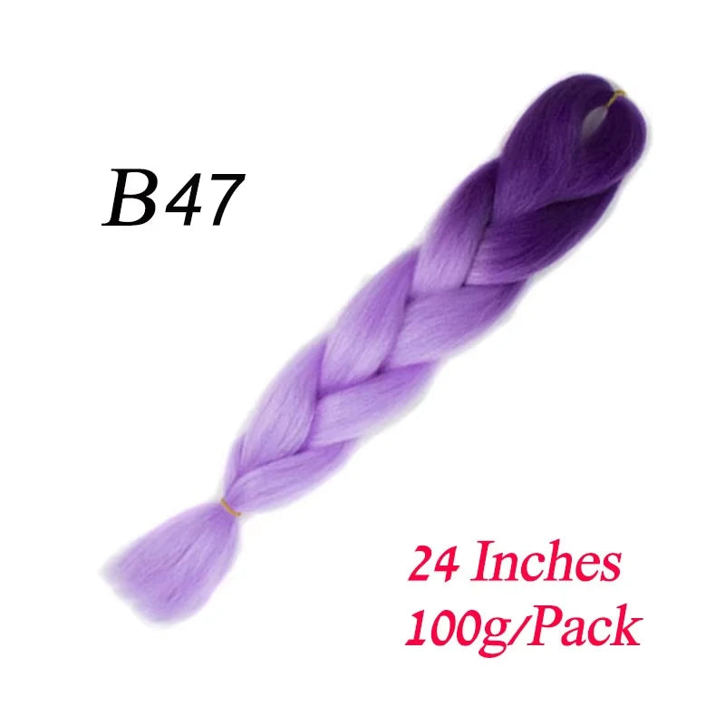 Lihui Pre Stretched Jumbo Braid Hair Extensions 24 inch | Kanekalon Synthetic Hair for African Braids