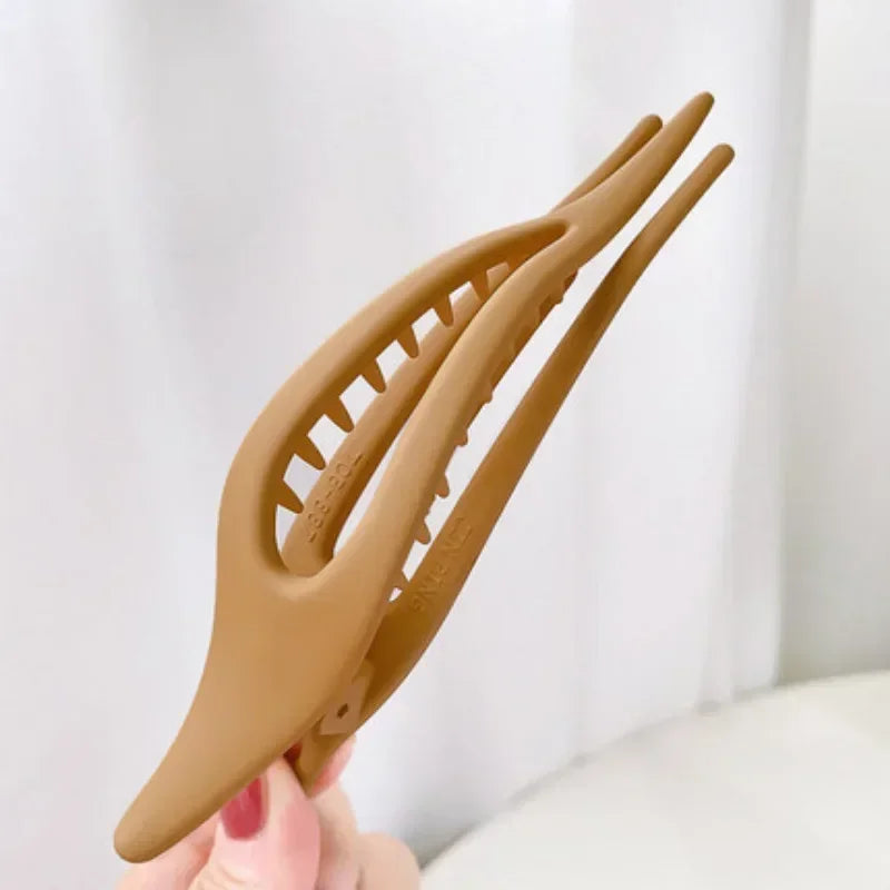 Frosted Duckbill Clips Women Girls Hairpins Headwear Ponytail Acrylic Duckbill Clips Large Size Hair Claws Barrettes Candy Color