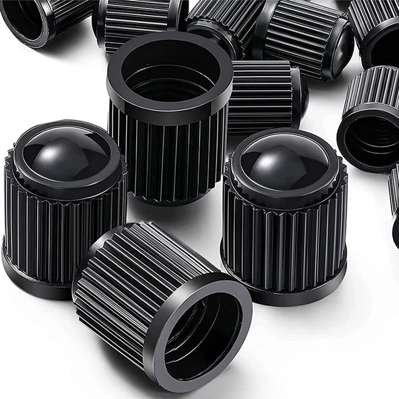20PCS Car Tire Valve Plastic Black Bike Tyre Valve Caps O Rubber Ring Covers Dome Shape Dust Valve f
