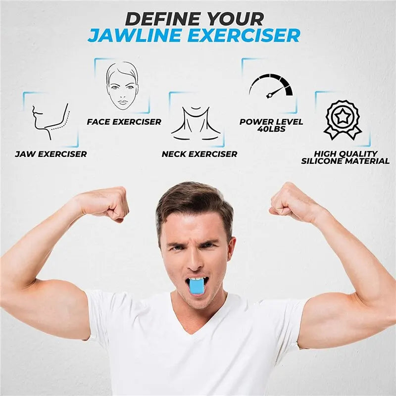 Jawline Exerciser Facial Toner | Food-Grade Silicone Jaw Muscle Training Ball close-up view