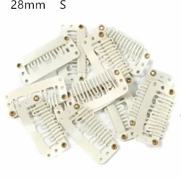 10 Pcs/set U 3.2cm 2.7cm Wig Clips Snap for Human Hair Extensions/Weaving Extensions Medium Professional Salon Accessories Clips