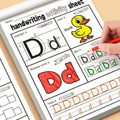 Fun Activity Copybook English Letter Handwriting Exercise Book Children's Containing Fun Illustratio