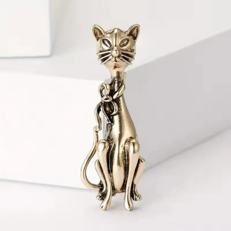 women fashion cat brooch pin jewelry
