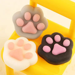 Mini Cat Paw Squeeze Toy Silicone Pinch Decompression Toy Plush TPR Fidget Sensory Toys For Kids Adu
