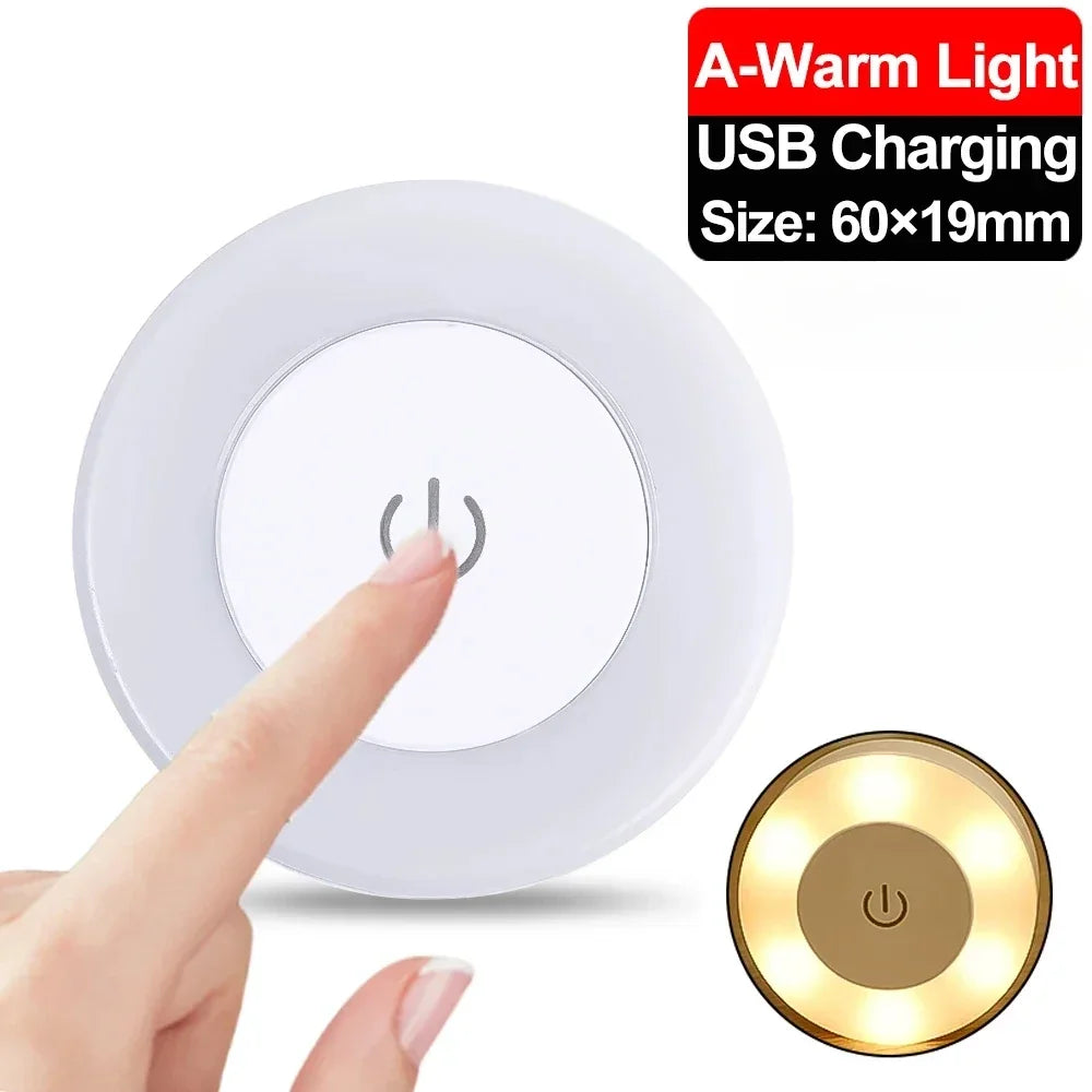 Portable LED Night Light | USB Rechargeable Touch Lamp for Bedroom detail view