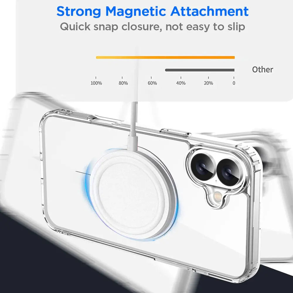 Original Magnetic Transparent Phone Case For iPhone 17 18 16 15 14 13 12 11 Pro Max P alternate view