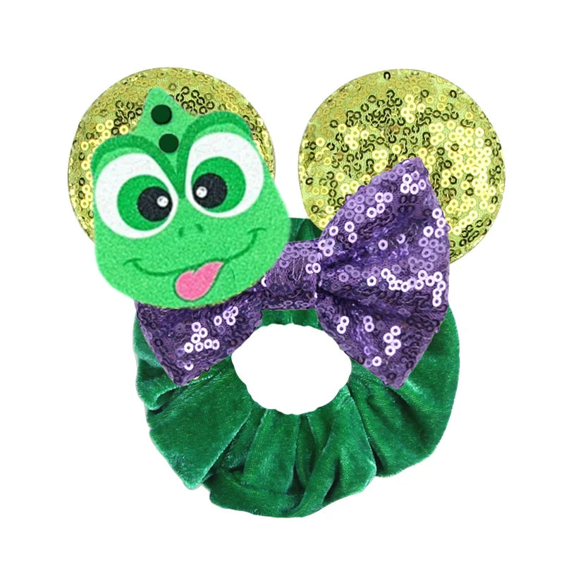 Women Ears Hair Scrunchies Velvet Hairbands For Girls Sequins Bows Headband Women T additional angle