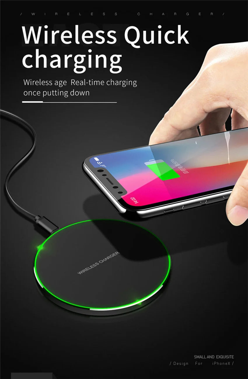 100W Fast Wireless Charger Pad with LED Indicator - Onlytenbucks.com