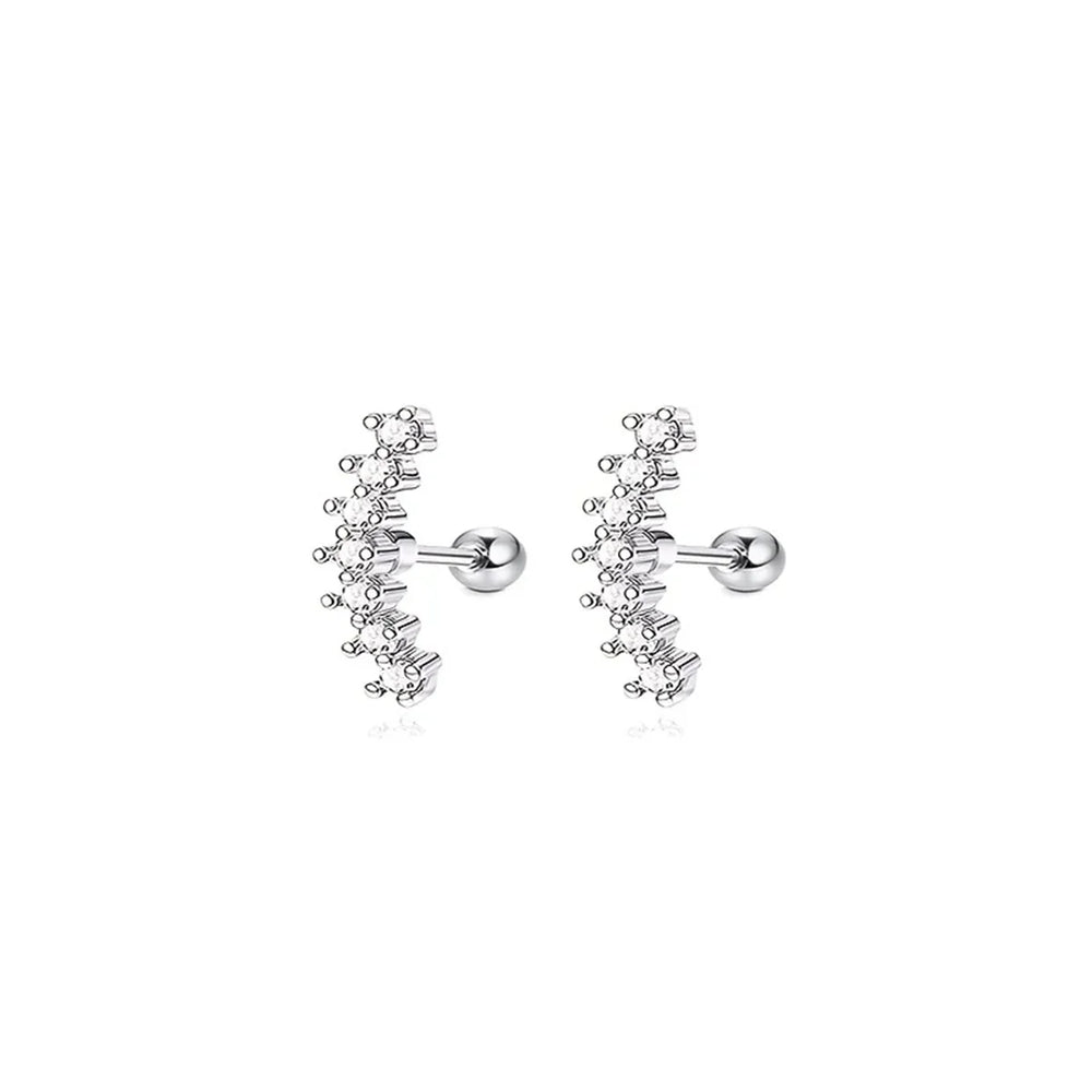 EVISPOL 2-14 Pcs Butterfly Moon Stainless Steel Stud Earrings, Hypoallergenic Hoop Ea alternate view