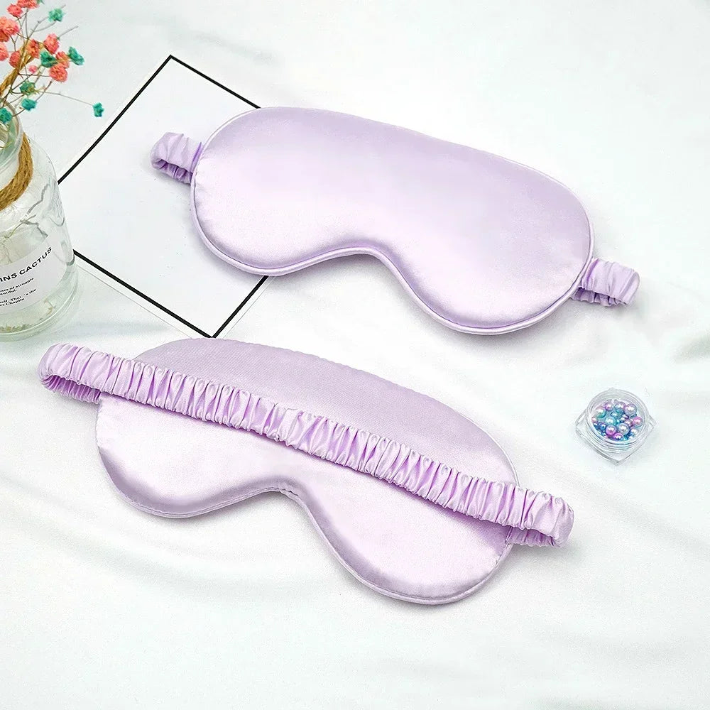 Silk Sleep Eye Mask for Women | Travel Blindfold with Light Blocking detail view
