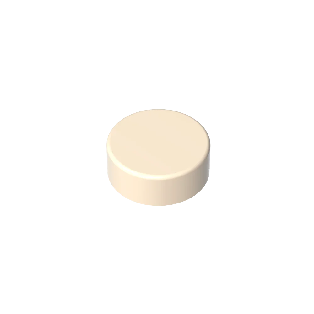 Gobricks GDS-612 Flat Tile 1x1 Round | Compatible Building Block additional angle