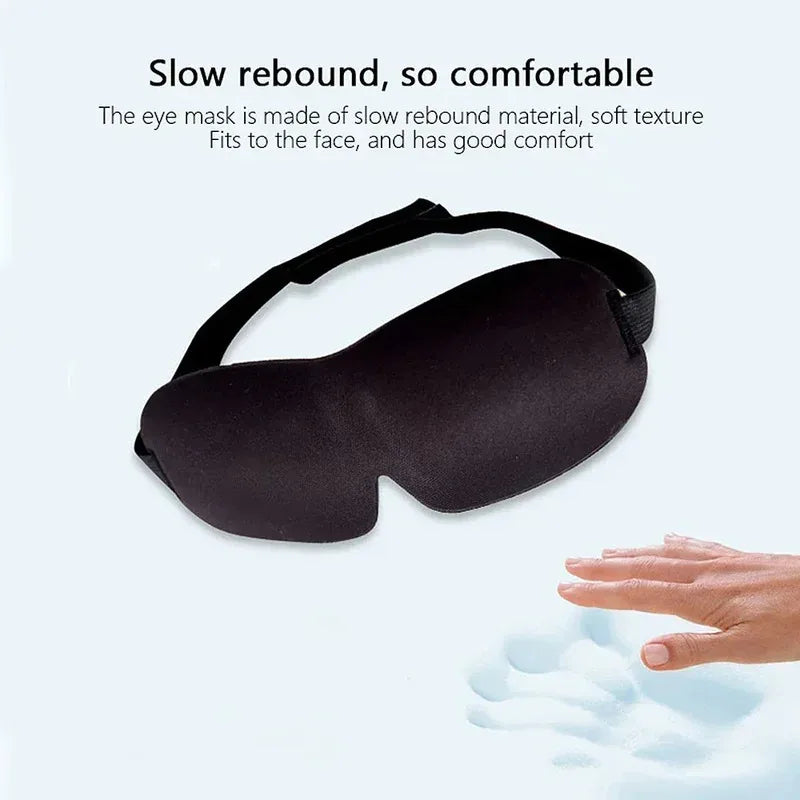 3D Contoured Sleep Mask for Men and Women | Zero Pressure Light Blocking Eye Cover close-up view