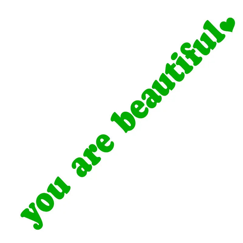 The Text Car Stickers You Are Beautiful Interior Decoration Rear View Mirror Fashion Stickers Creative Sport PVC Vinyl Decals