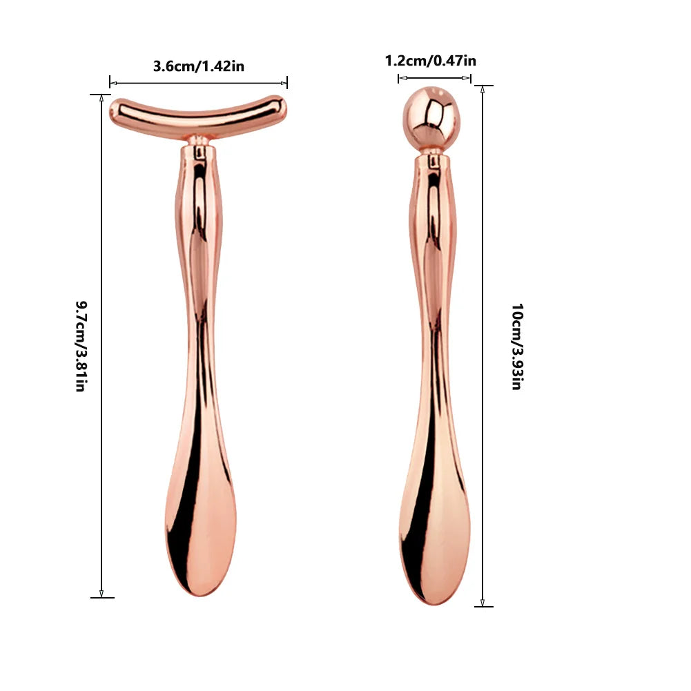 2in1 Mini Eye Massage Stick | Dual-Ended Facial Spoon and Massage Tool close-up view
