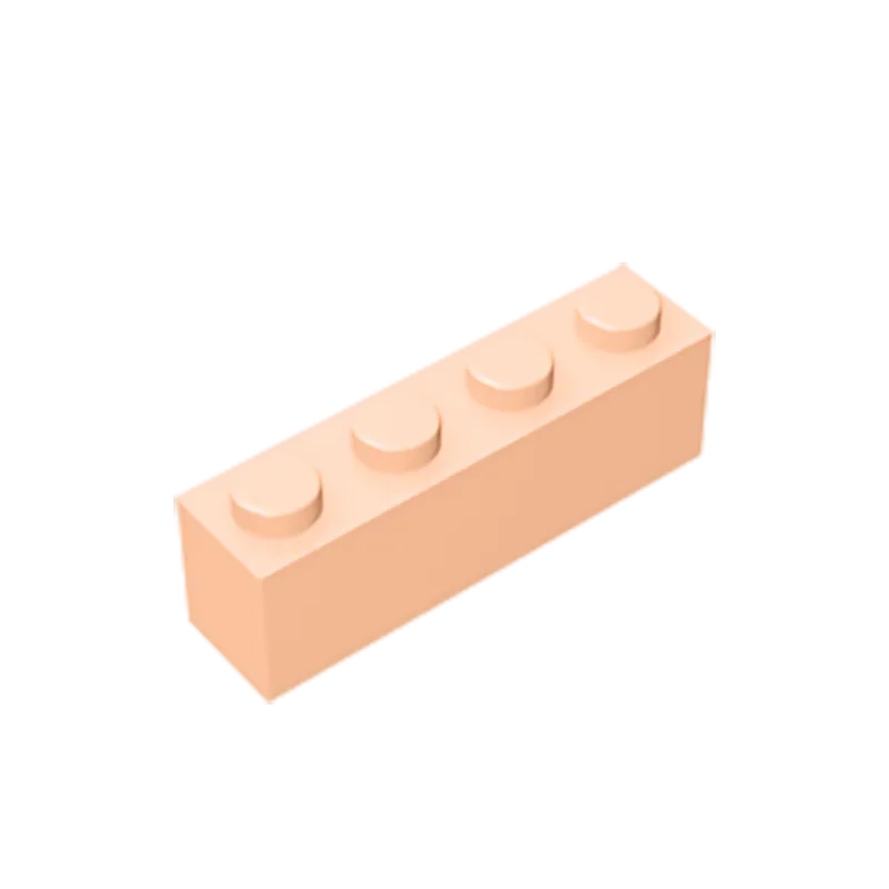 Gobricks GDS-534 Baustein 1 x 4 ohne Noppen auf der Unterseite | Kompatibles Baustein-Set
