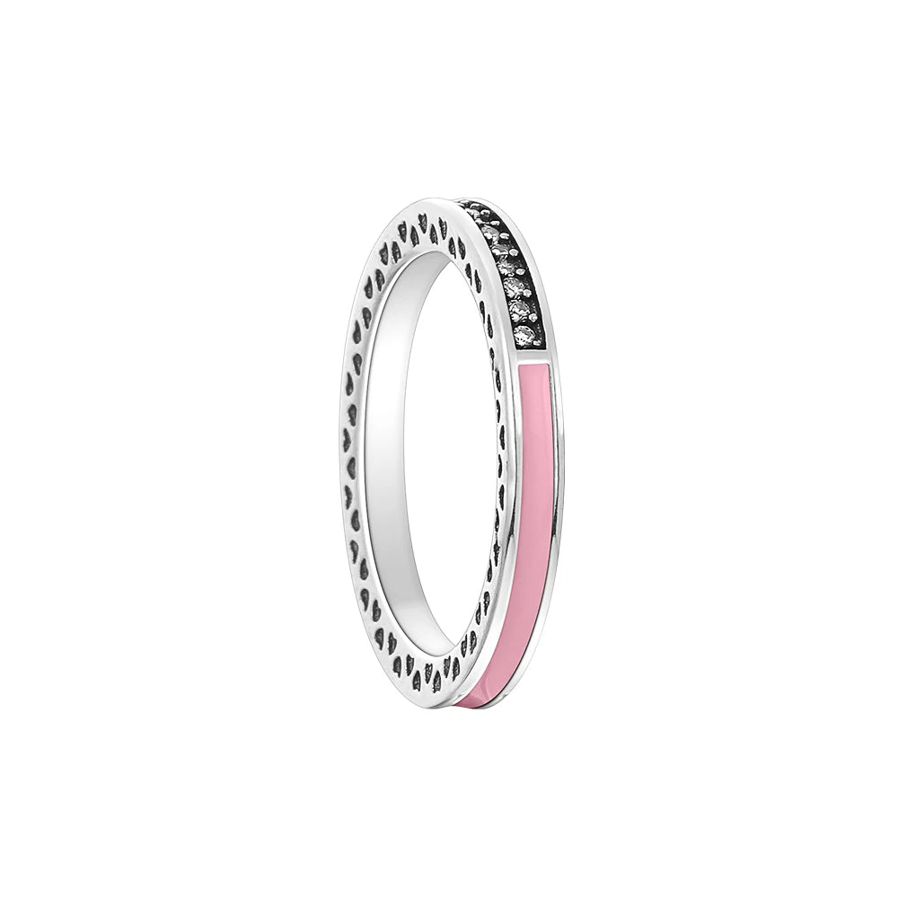 Hot Selling 925 Silver Blue, Green, Heart-Shaped Square Ring Suitable For Women's E additional angle