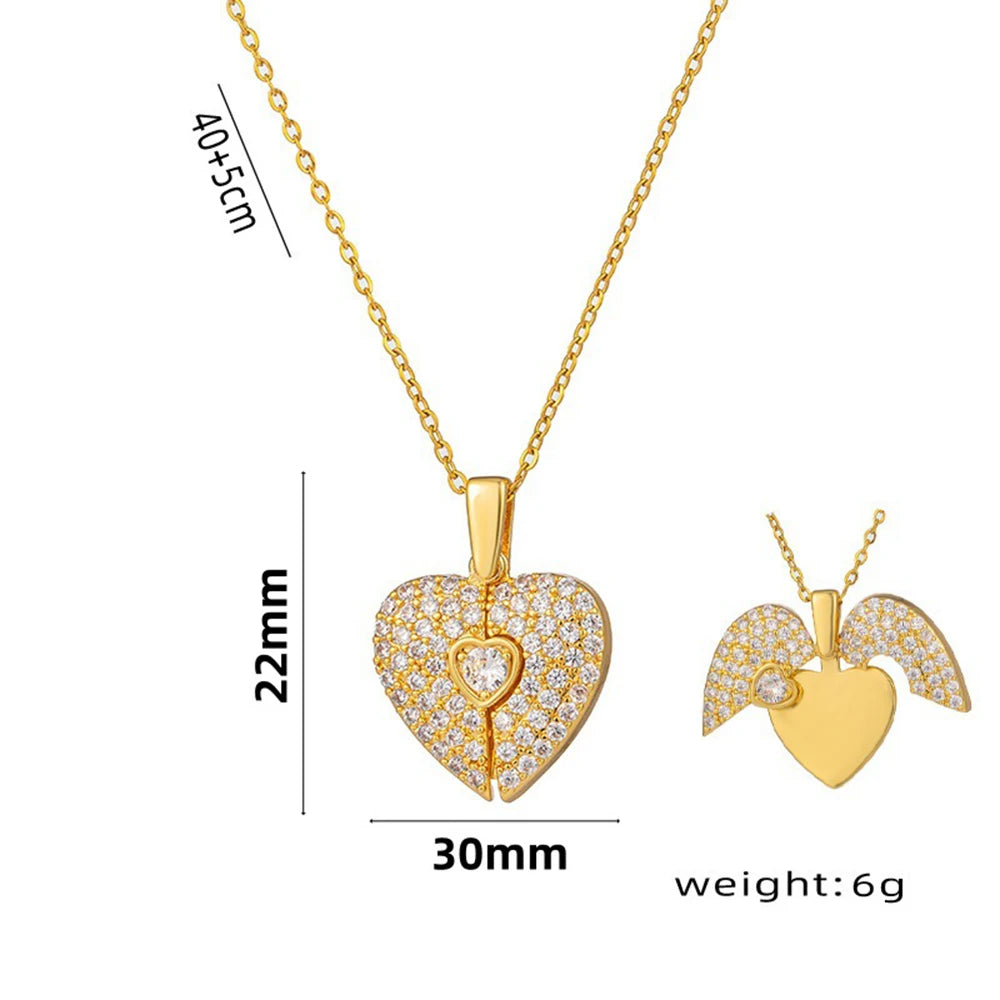 Stylish and Personalized Heart-shaped Necklace for Women High-end and eExquisite Pe additional angle