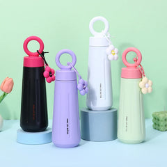 1pcs 450ML Unisex Thermos Bottle With Sunflower Pendant 316 Stainless Steel Insulated alternate view