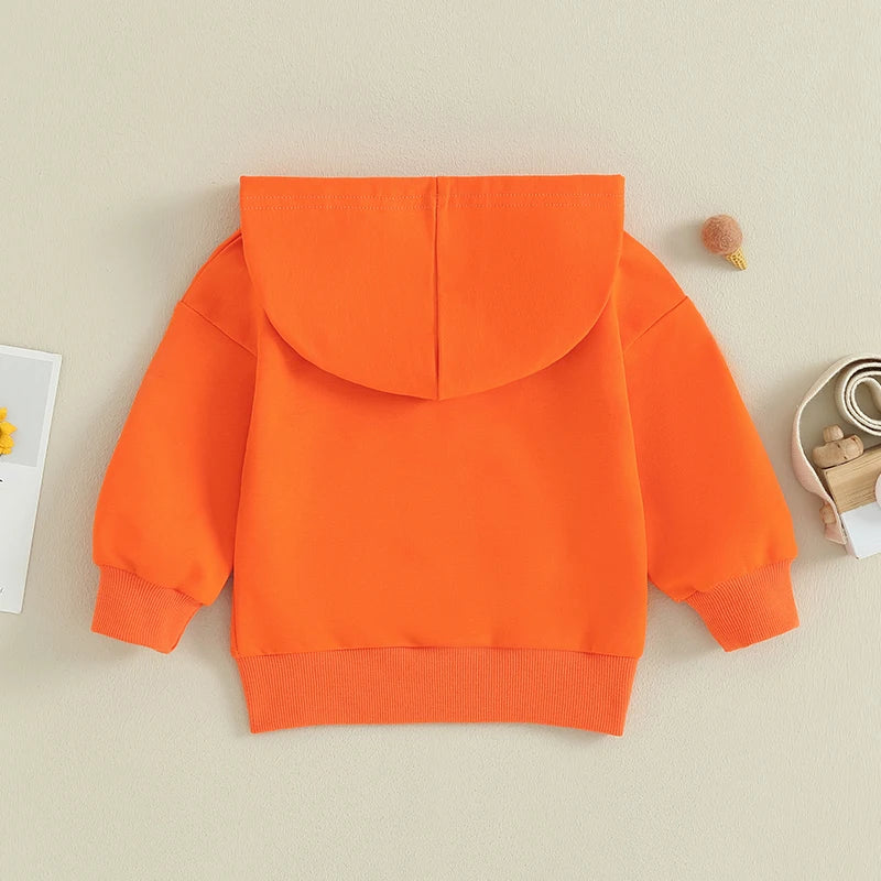 Kids Solid Color Hoodie | Long Sleeve Pullover for Toddlers detail view