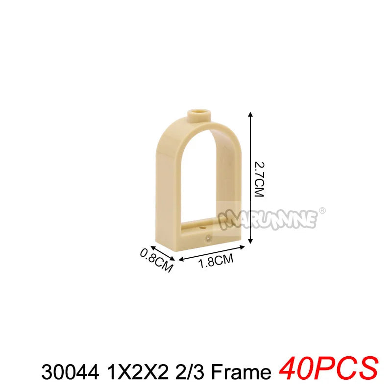 Marumine Window and Door Building Blocks | Compatible City House Parts Set detail view