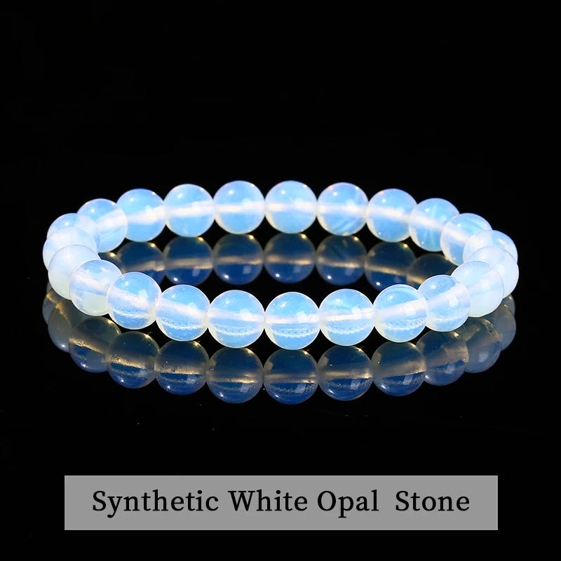 JD Natural Black Spectrolite Flash Smooth Beaded Bracelet Women Men 6 8 10mm Labradorite detail view