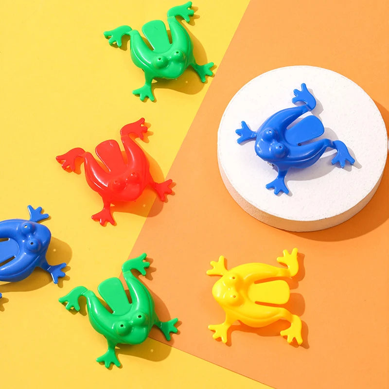 10/20Pcs Jumping Frog Bounce Fidget Toys For Kids Novelty Assorted Stress Reliever Toy close-up view