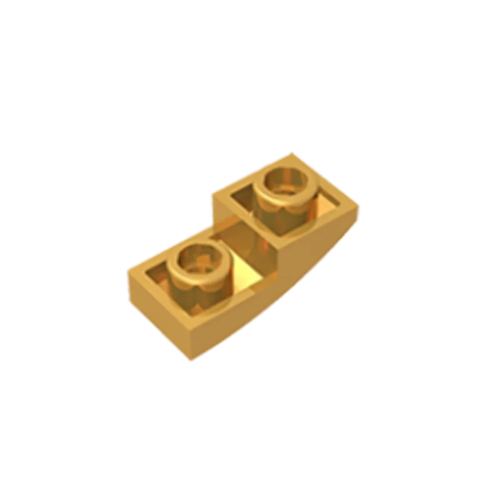 Gobricks GDS-795 Slope, Curved 2 x 1 Inverted | Compatible Building Block for DIY Proj close-up view