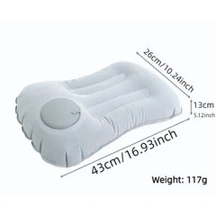 Camping Inflatable Pillow | Portable Travel Pillow for Neck and Lumbar Support close-up view