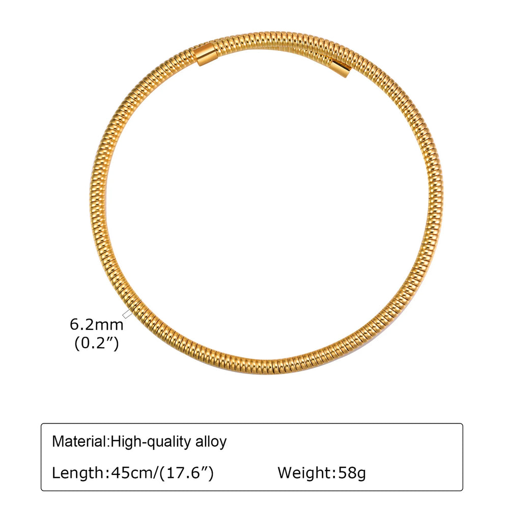 Vnox Cool Exaggerated Snake Bone Choker Necklaces for Women Lady, New Trendy Hip Ho additional angle