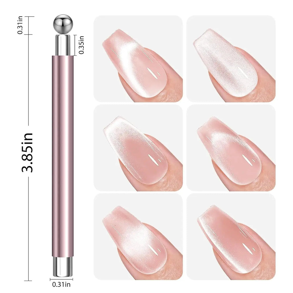 LINMANDA 3 In 1 Dual Headed Cat Eye Nail Art Magnetic Stick Multifunctional Nail Ar additional angle
