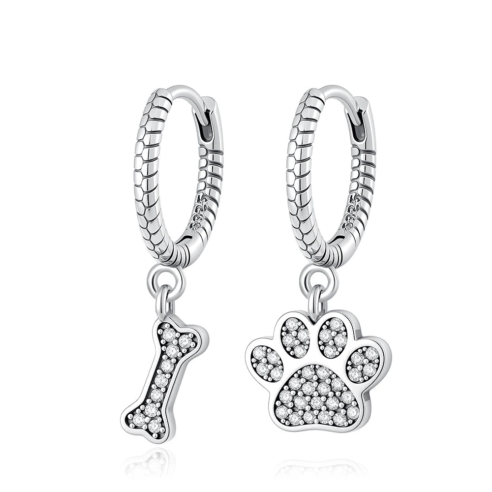Hot Selling 925 Silver Heart-Shaped Butterfly Cherry Zircon Earrings,Suitable for Eur alternate view
