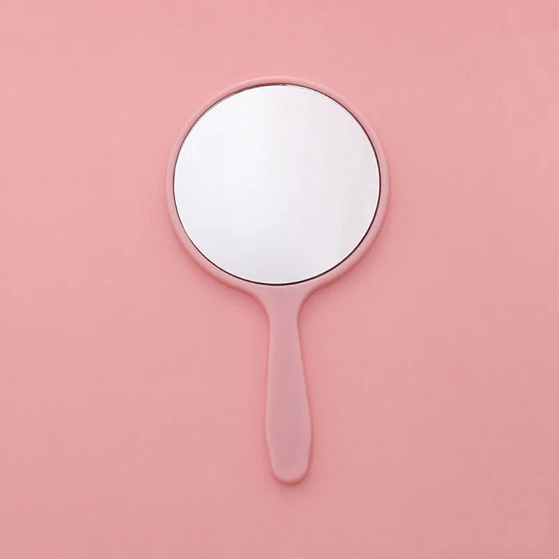 Handheld Portable Round Makeup Mirror | Compact Vanity Mirror for Travel additional angle