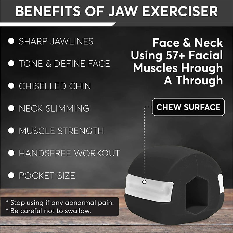 Jawline Exerciser with Storage Box | Silicone Chew Bite Trainer for Facial Muscle T additional angle