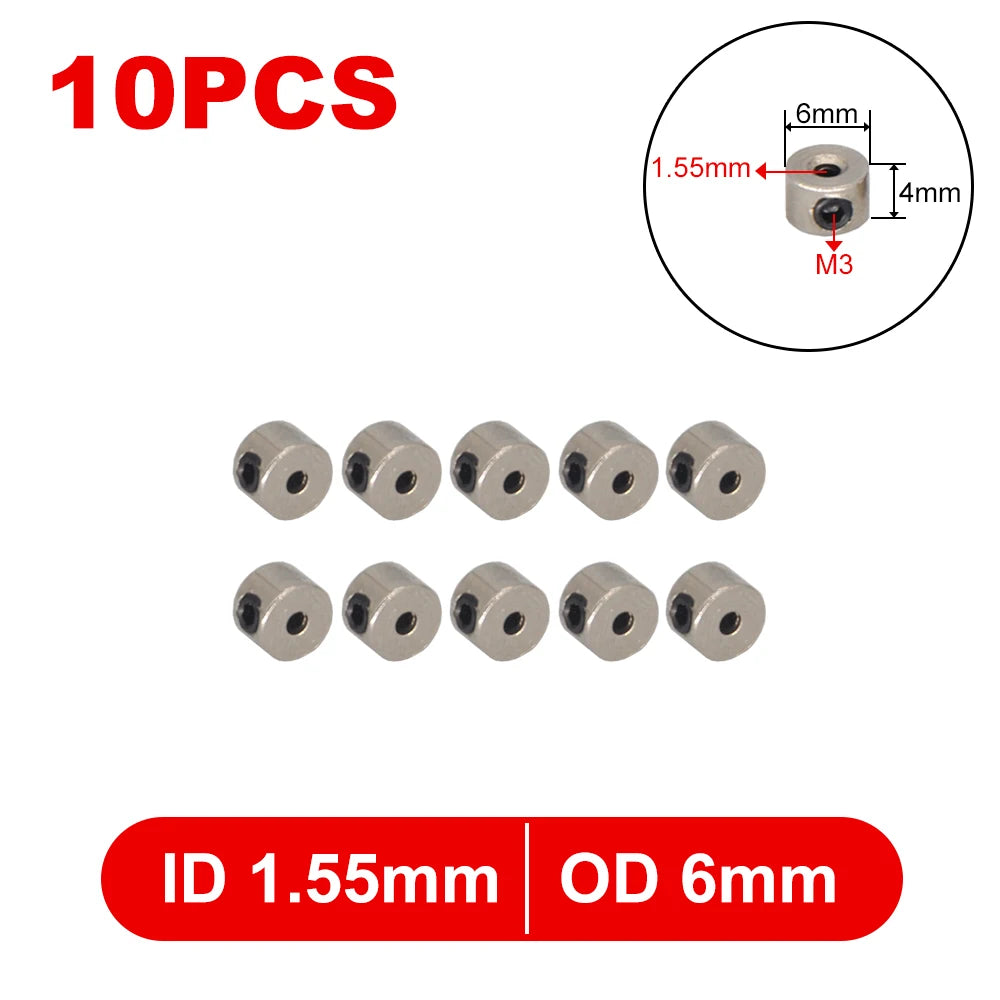 Metal Wheel Lock Collar Set 10 Pcs for RC Model Axle