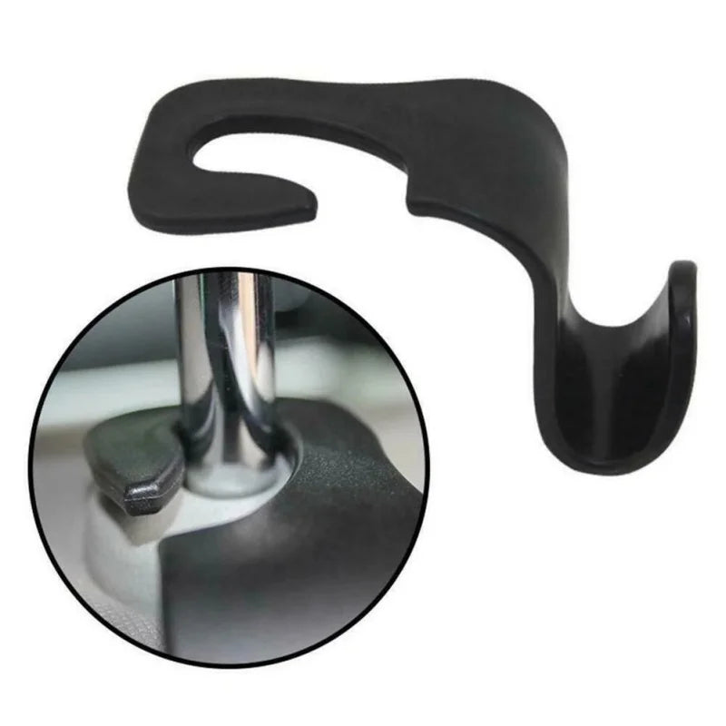 2/4/8 PCS Car Seat Back Hook Universal Car Single Hook Hanger Headrest Storage Hanger close-up view