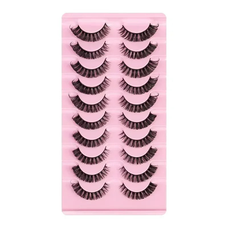 10Pairs 3D Mink Lashes Russian Strip Lash | Dramatic False Eyelashes for Full Volume alternate view