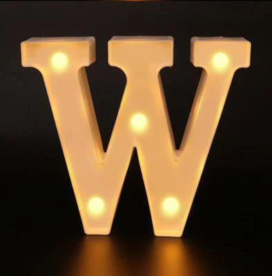 16cm Letter LED Night Light | Alphabet Luminous Decorative Lamp for Party close-up view