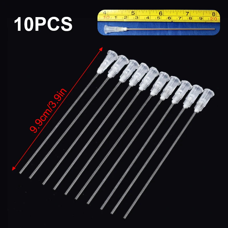 10Pcs Liquid Dispenser Syringe Blunt Needle Tips | Stainless Steel Glue Dispensing alternate view