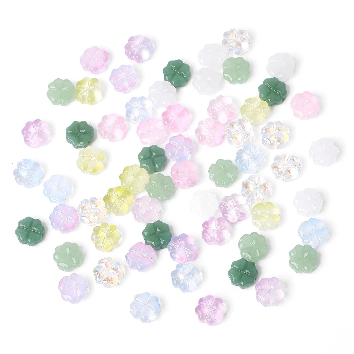 Leaf Flower Beads Scattered Beads Handmade Making Couple Bracelets Necklaces Earrings alternate view