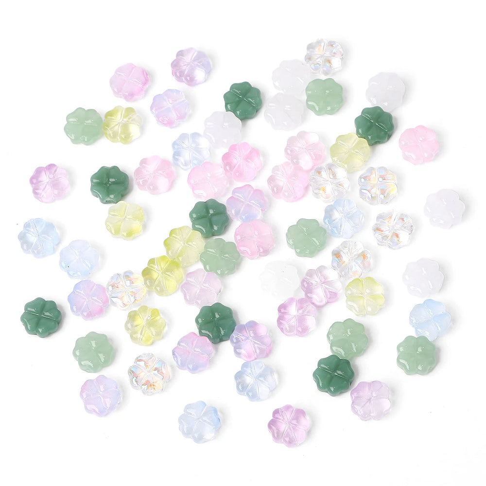 Leaf Flower Beads Scattered Beads Handmade Making Couple Bracelets Necklaces Earrings alternate view