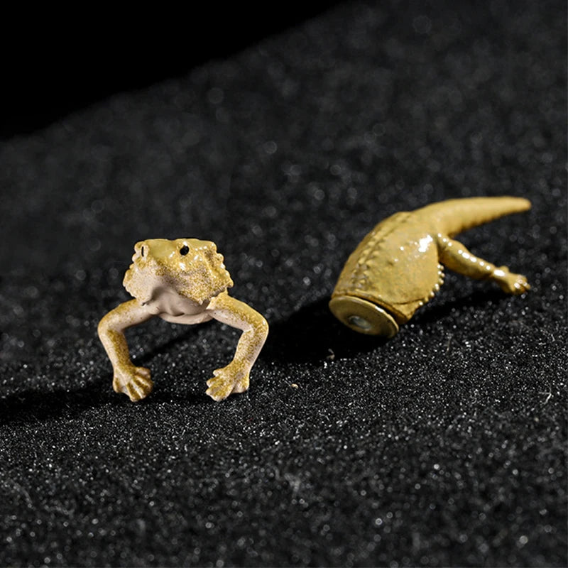 1 Pair Hip-hop Fashion Animal Lizard Frogs Stud Earrings, For New Year Christmas Party Birthday Lovers Gifts