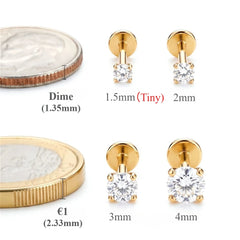 2/8PCS Stainless Steel Eearring Nose Stud Cartilage Piercing Jewelry Helix Tragus Lip alternate view