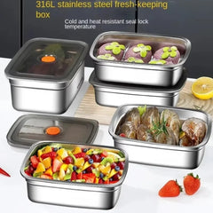 Stainless Steel Camping Lunch Box | Large Capacity Leak Proof Food Storage Container alternate view