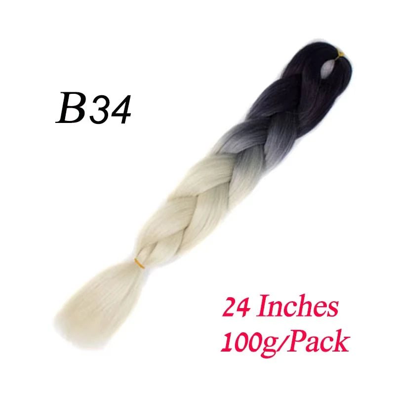 Lihui Pre Stretched Jumbo Braid Hair Extensions 24 inch | Kanekalon Synthetic Hair for African Braids