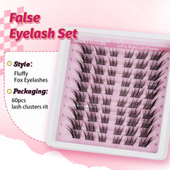 Natural Eyelash Clusters DIY 3D Cat Eye Lashes | C Curly Individual Lashes alternate view