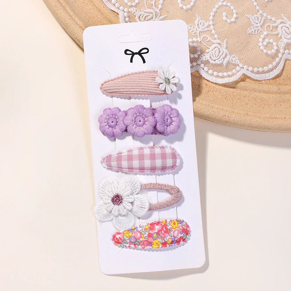 5Pcs BB Clips Set Toddler Baby Girls Hair Clips Children Barrettes Ins Sweet Daisy Hair detail view