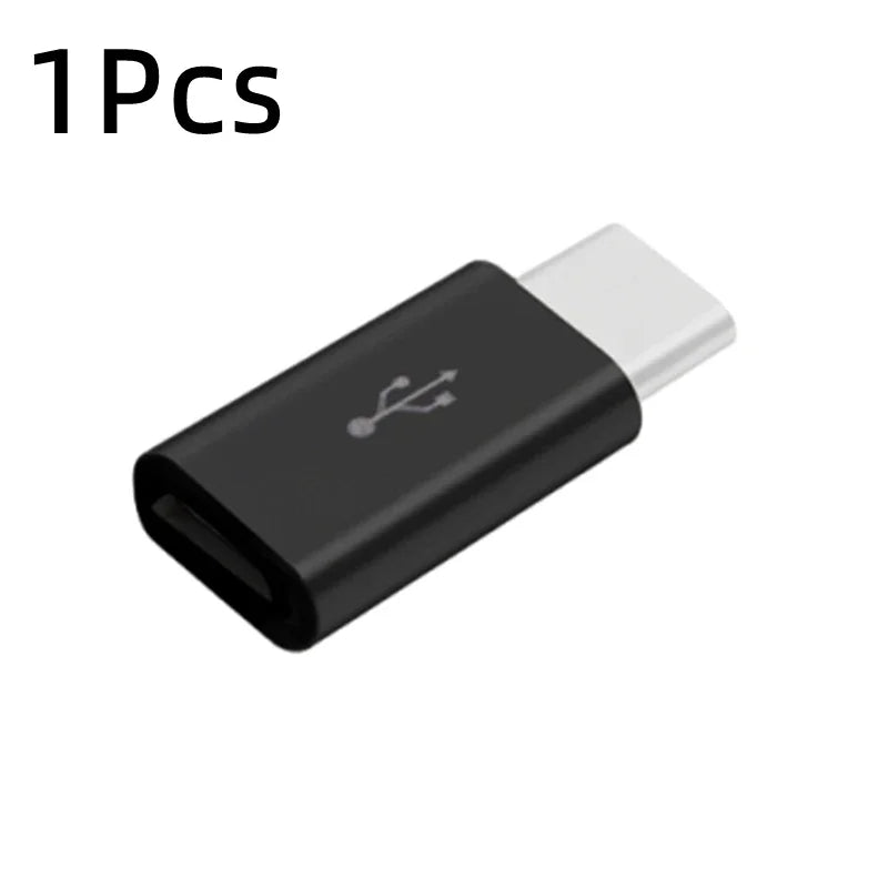 1/3Pcs Micro USB Female To Type C Male Adapter OTG Converter Micro-B To USB-C Conne additional angle