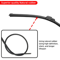 1PC Car Windshield Wiper Blades Hook Universal Soft Rubber Frameless Bracketless Car W close-up view