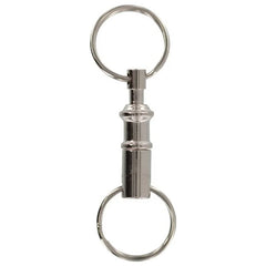 Detachable Key Ring with Snap Lock | Steel Chrome Keychain Holder alternate view